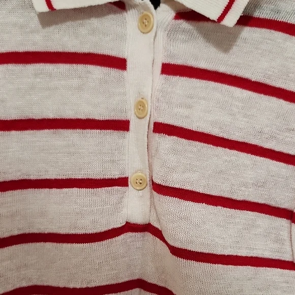 Reformation Red and White Crop Top - Picture 3 of 8